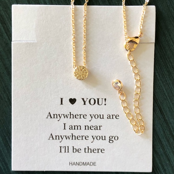 Dainty Mini Dot Gold Fill Sterling Necklace NWT - Picture 5 of 10